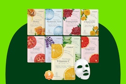 9 Pack Collagen Face Masks Skincare for Women, Hydrating Sheet Face Masks Suitable for All Skin Types