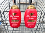 Using this in-store Walgreens photo as a Walmart header image of OGX Bond Repair Shampoo + Conditioner in shopping cart