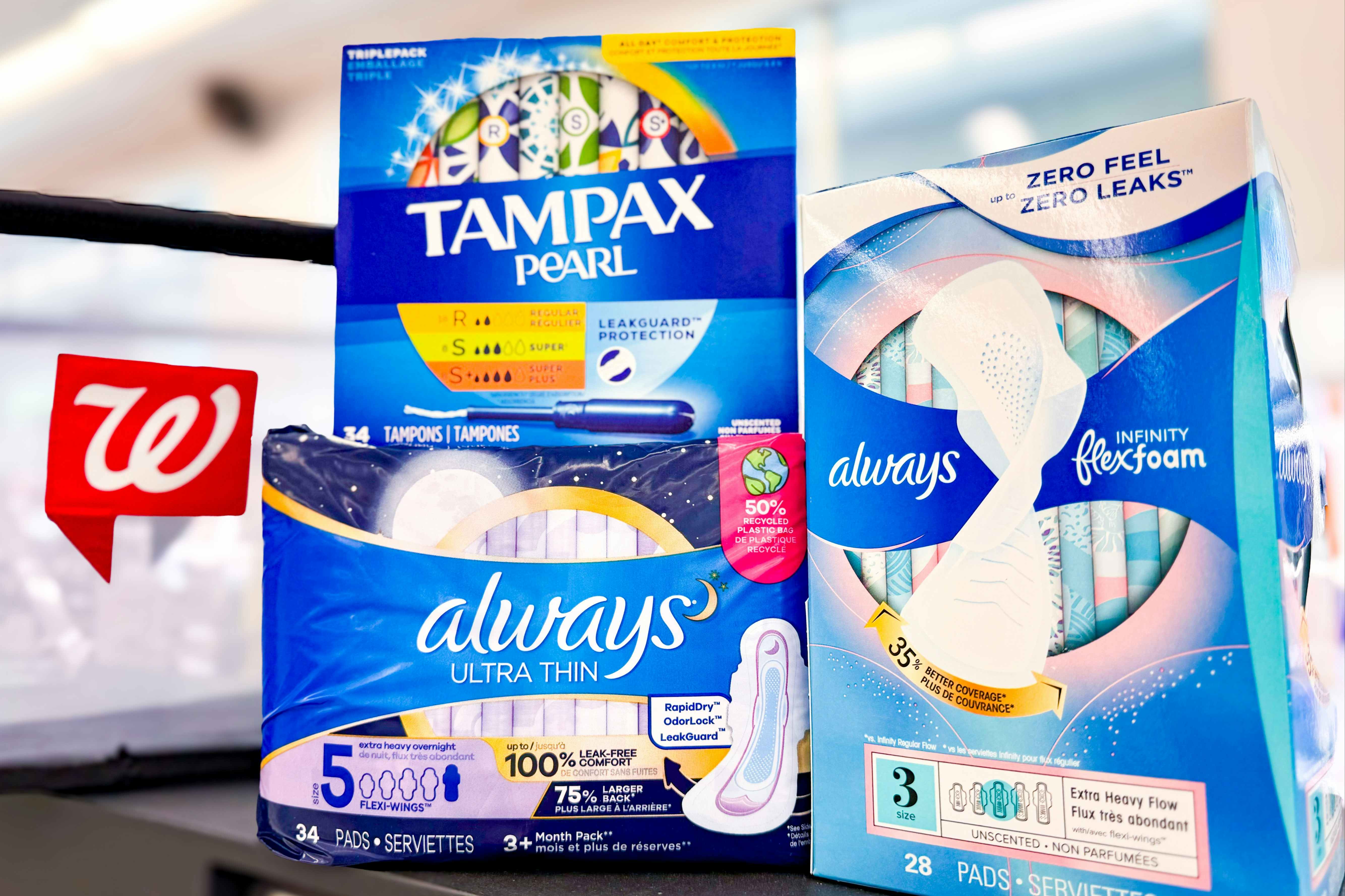 Flash Sale: Save 47% on Always and Tampax at Walgreens