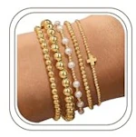 Gold Beaded Bracelet Set