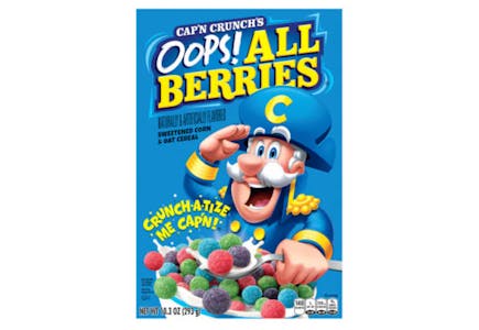 5 Quaker Cereal Boxes