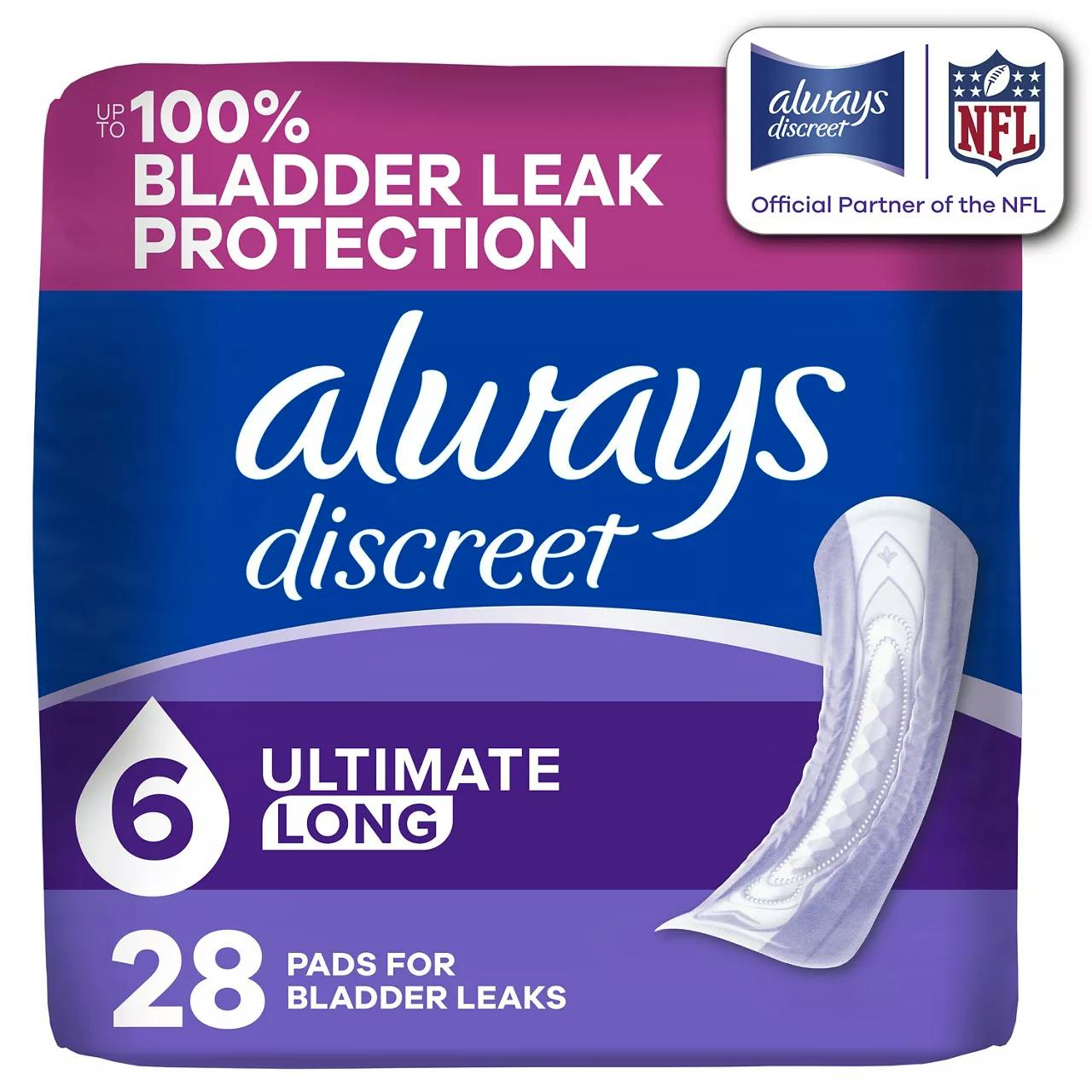 2 Always Discreet Pads Packs