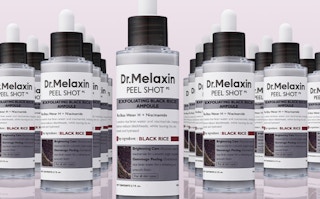 bottle of facial ampoules