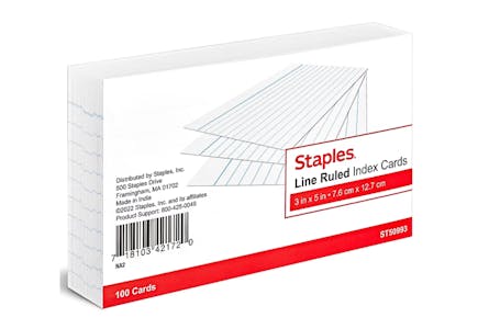 Staples Index Cards