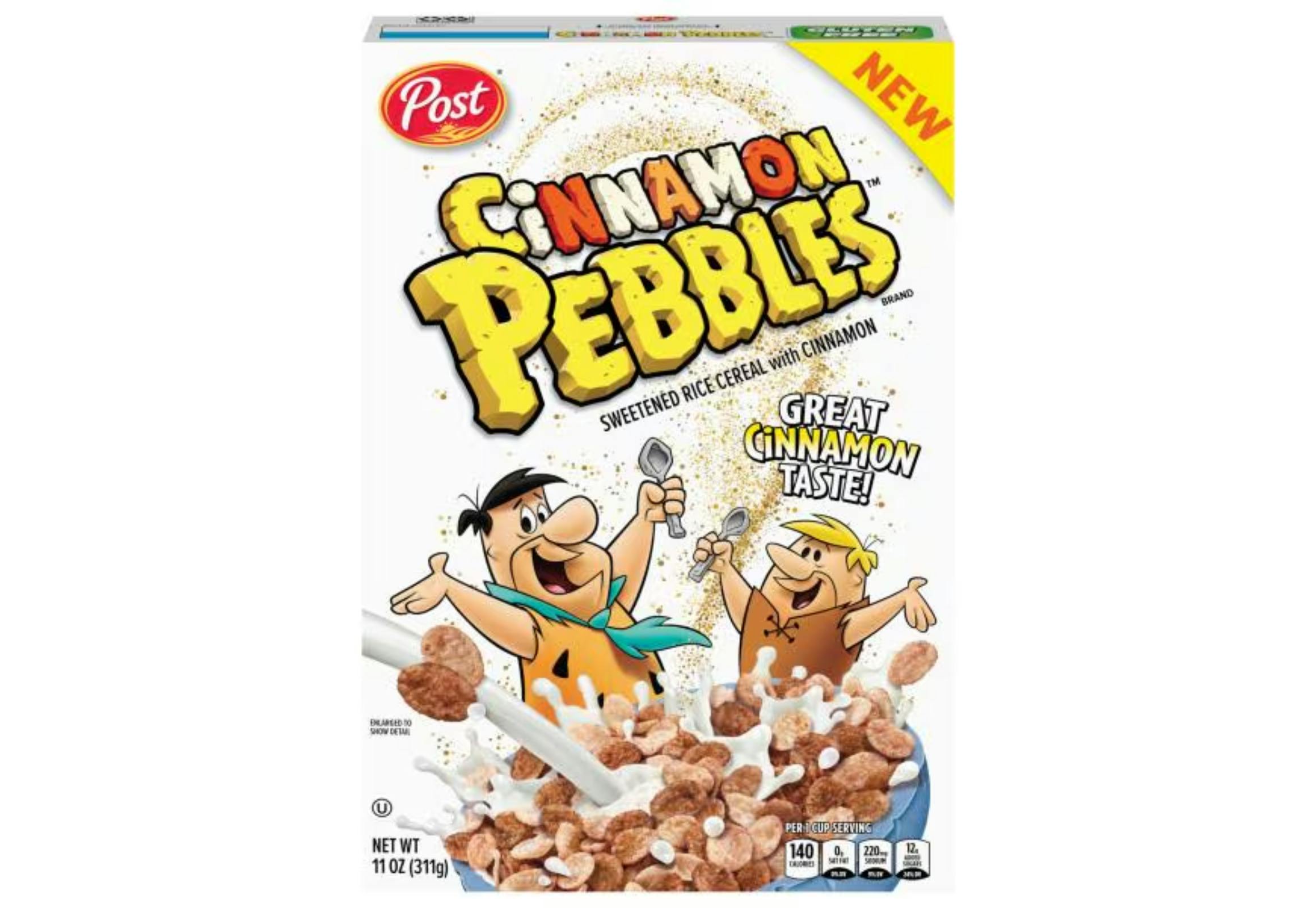 2 Cinnamon Pebbles Cereal Boxes
