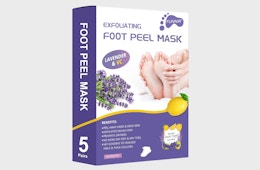 Foot Peel Mask 5-Pack, as Low as $6.99 on Amazon card image