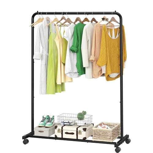 Garment Rack with Storage Shelves