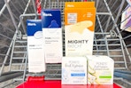 hero and ponds skincare products in a cart
