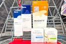 hero and ponds skincare products in a cart