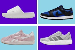 Extra 20% Off Name-Brand Shoes at Finish Line: $64 Nike Dunks, $20 Reebok card image