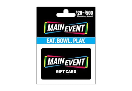 Main Event Entertainment $50 Gift Card