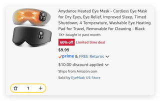 Anydance Heated Eye Mask