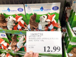 costco spunky pup woodland animal dog toys 2