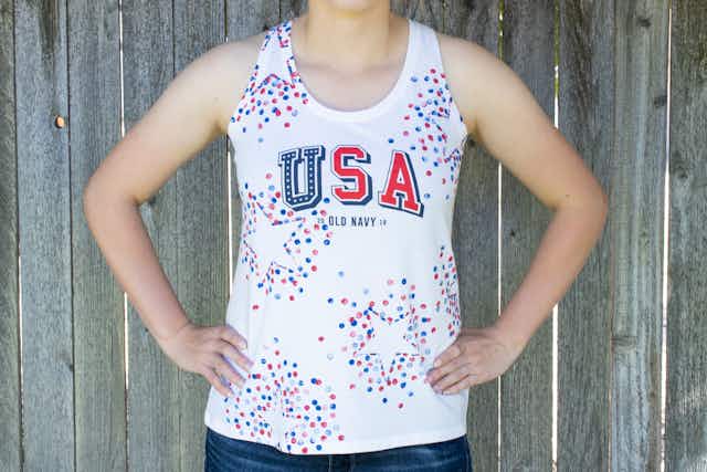 6 Easy Ways to Bling Out Your Old Navy 4th of July Shirts card image