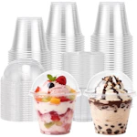 Clear Plastic Cups with Dome Lids