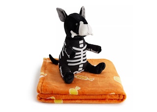 kohls the big one skeleton dog buddy and throw set