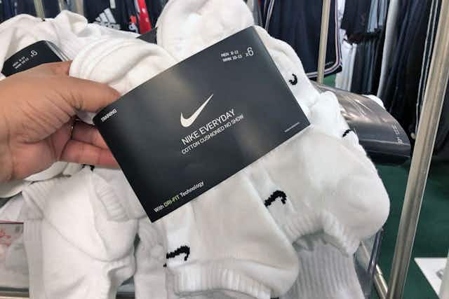 6 Pairs of Men's Nike No-Show Socks, Only $18 at Macy's card image