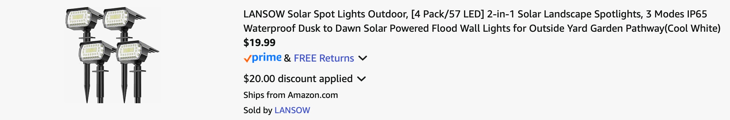 Amazon Outdoor Solar Spotlight 2025 2