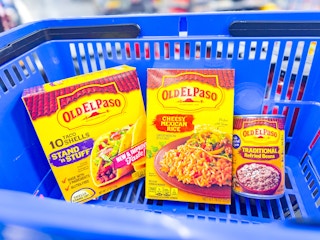 old el paso shells rice and beans in walmart hand cart