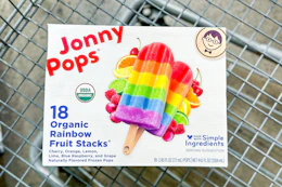 jonnypops rainbow fruit bars in shopping cart