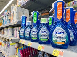 Walmart Dawn Powerwash on shelf at Walmart