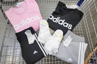 clothing in a cart
