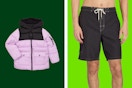 Swiss Tech puffer coat and George Men's swim trunks