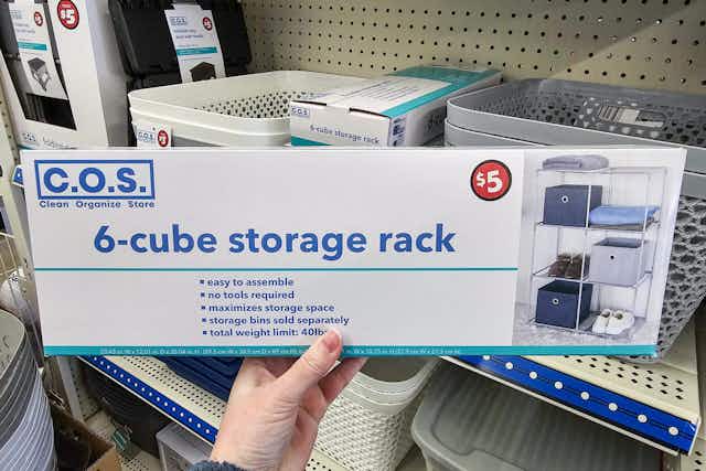 6-Cube Storage Rack, Just $5 at Dollar Tree card image