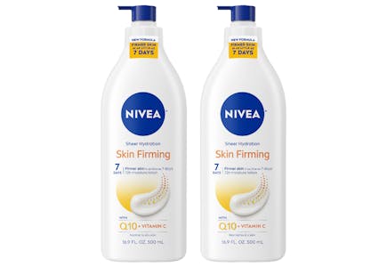 2 NIVEA Skin Firming Body Lotions