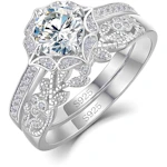 Moissanite Bridal Ring Set