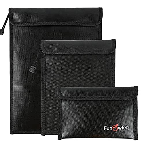 Fireproof Document Bag 3-Pack