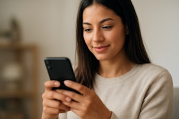 a woman on a phone 