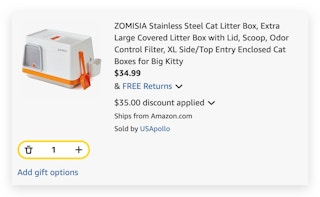ZOMISIA Stainless Steel Cat Litter Box