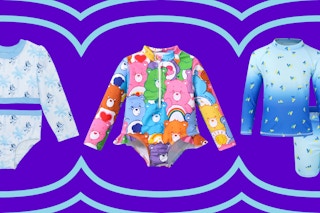 3 swimwear styles: Bluey, Care Bears & Rash-guard Set (toddler & kids' sizes)