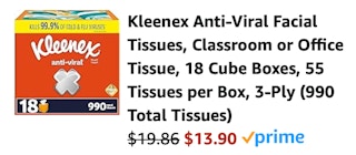 Kleenex Amazon receipt