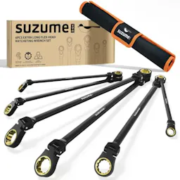 Extra Long Flex Head Ratcheting Wrench Set