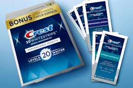 44-Count Crest 3D Whitestrips, as Low as $28.49 on Amazon card image