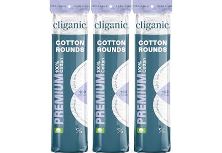 Cliganic Cotton Rounds 3-Pack