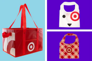 3 Target-themed reusable bags