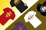 shirts on a gradient