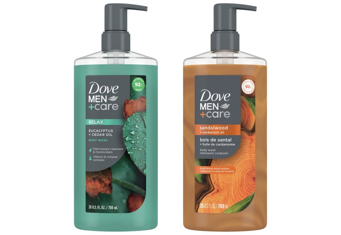2 Dove Men+Care Body Washes