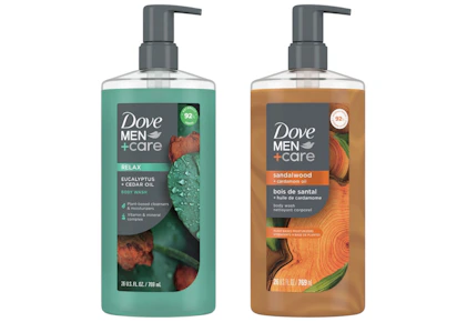 2 Dove Men+Care Body Washes
