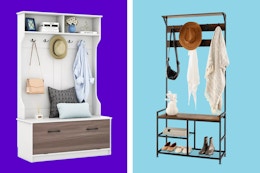 costway hall trees side by side