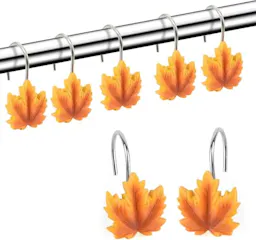 Maple Leaf Shower Curtain Hooks