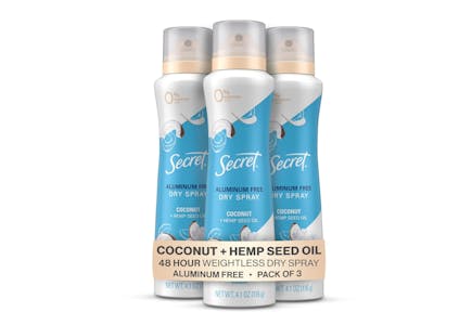 Secret Dry Spray 3-Pack