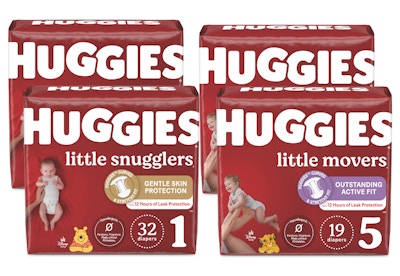 4 Huggies Diaper Packs