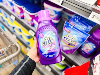 Oxi Clean Stain Remover Laundry Additive in Walmart store 