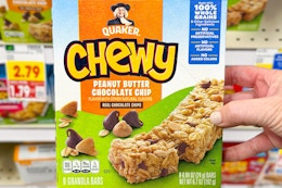 Quaker Chewy Granola Bars, Only $1.49 at Kroger card image