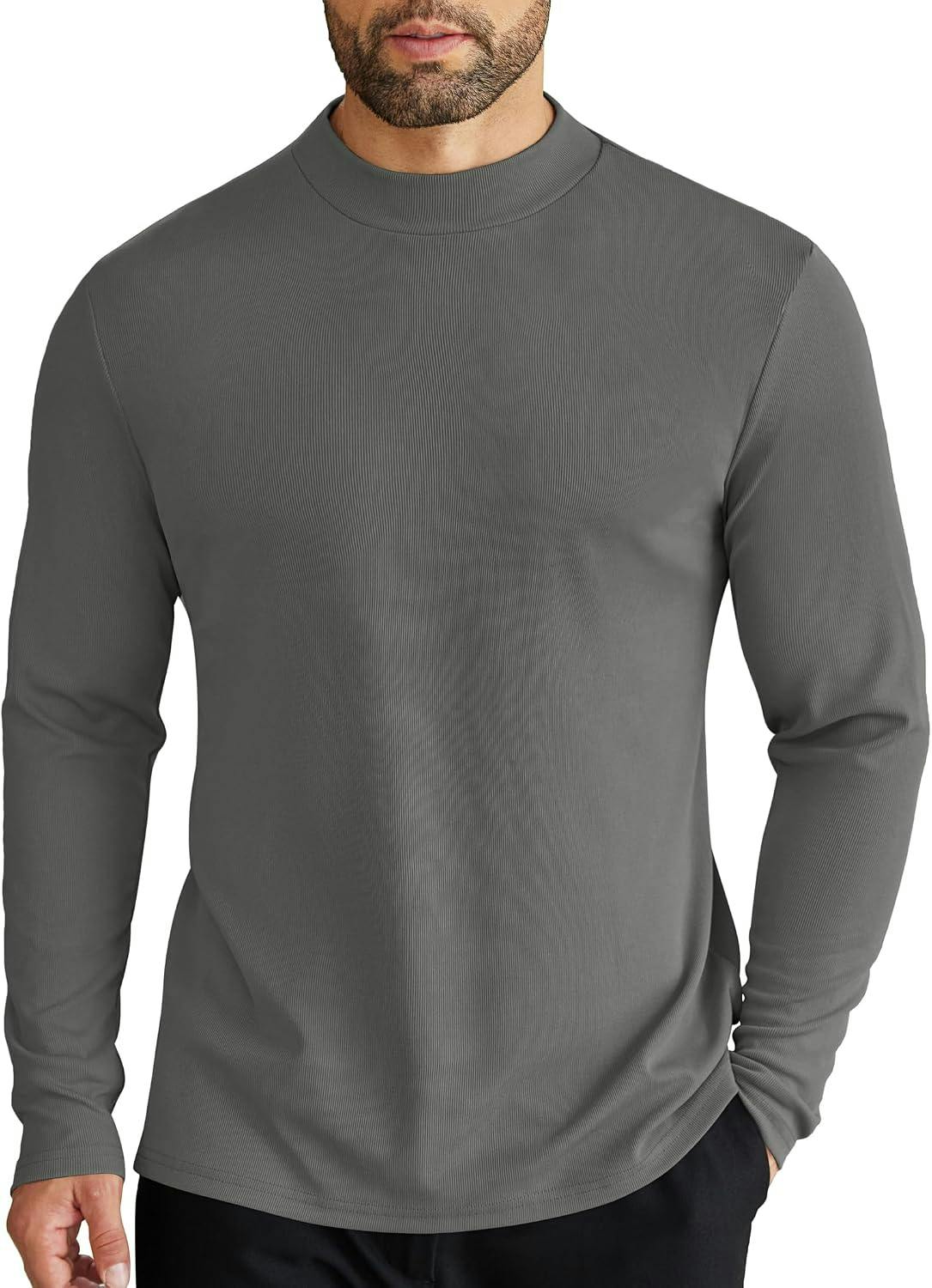 COOFANDY Men's Mock Turtleneck Shirt