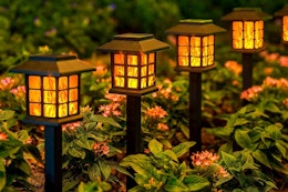 Flickering Flame Solar Lights 6-Pack, Only $15 With Amazon Coupon card image